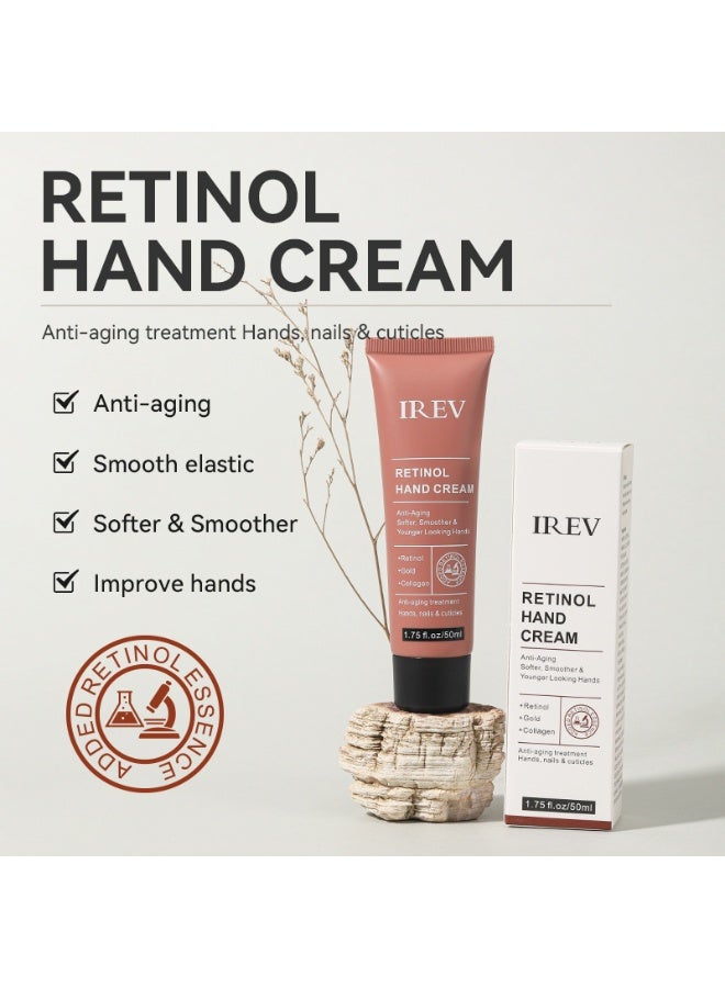 IREV 2-PACKS Retinol Anti-Wrinkle Hand Cream, Deeply Moisturizes and Reduces Fine Lines 50ml*2 - Image 2